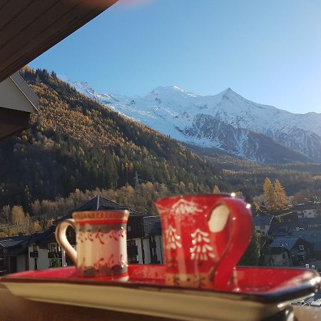 Vue MontBlanc magique en centre-ville avec parking Chamonix Extérieur photo
